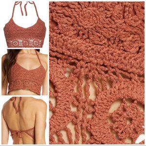 Free People Sydney Crochet Bralette Canyon Sunset